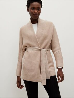 MM Lafleur Neutral Beige High Neck Knit Pullover